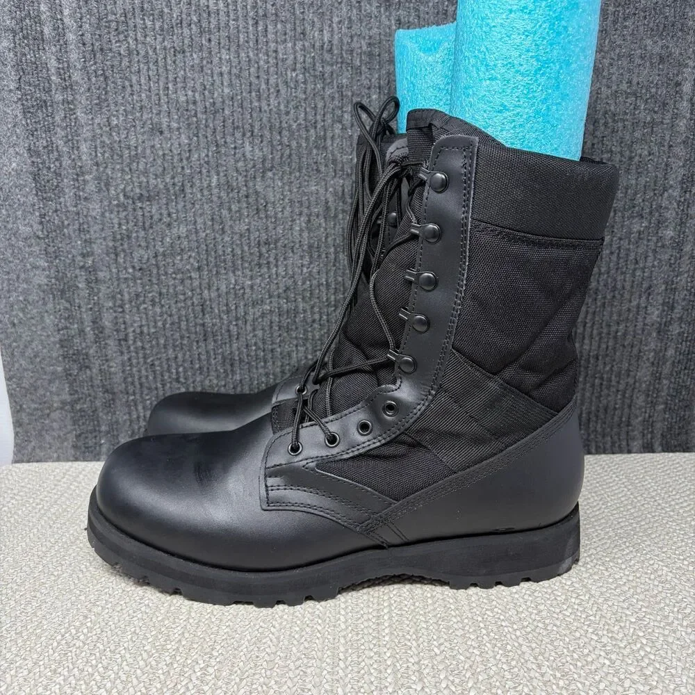 Rothco Black Sierra Sole Boots 8” Combat Tactical Nylon Leather Men’s 13 R